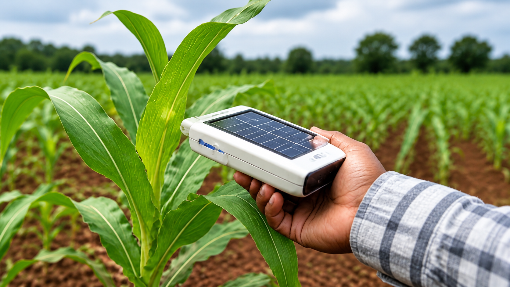 Small-scale farmer using CropScan technology